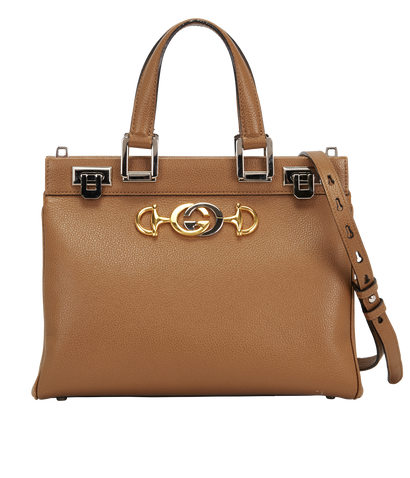 Medium Zumi Top Handle, &pound;750, Handbags, Tan, Leather, Front view